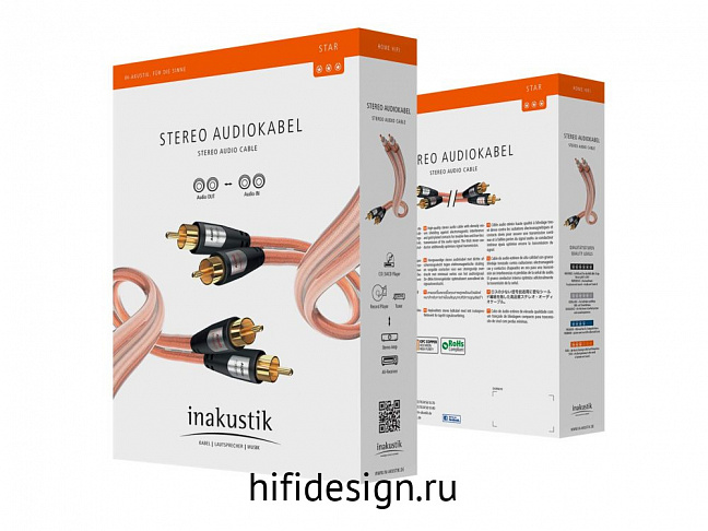   inakustik star audio cable, rca, 3.0 m